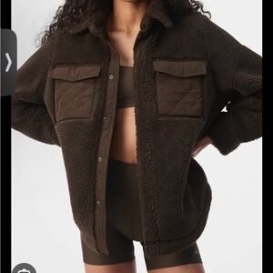 ALO Yoga Brown Teddy Jacket Oversized Cozy Style